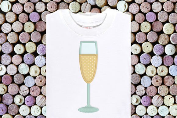 Champagne Flute File Applique Embroidery Review