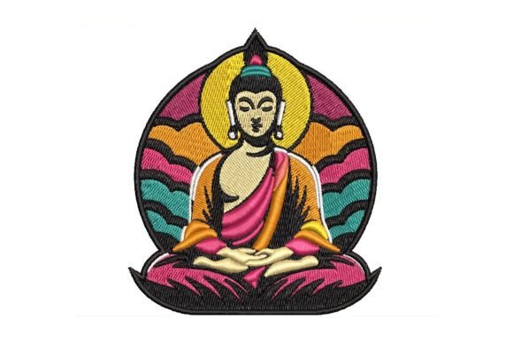 Mesmerizing Buddha Embroidery Design