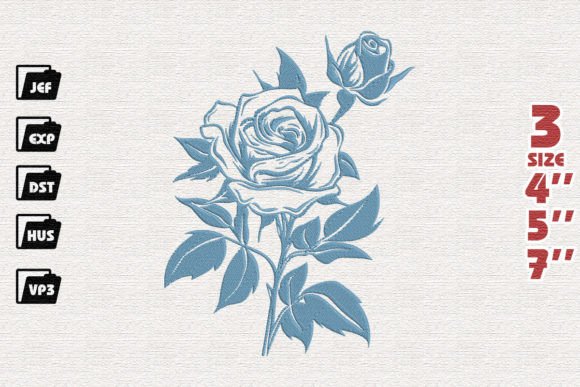 Rose Flower Embroidery Design Review